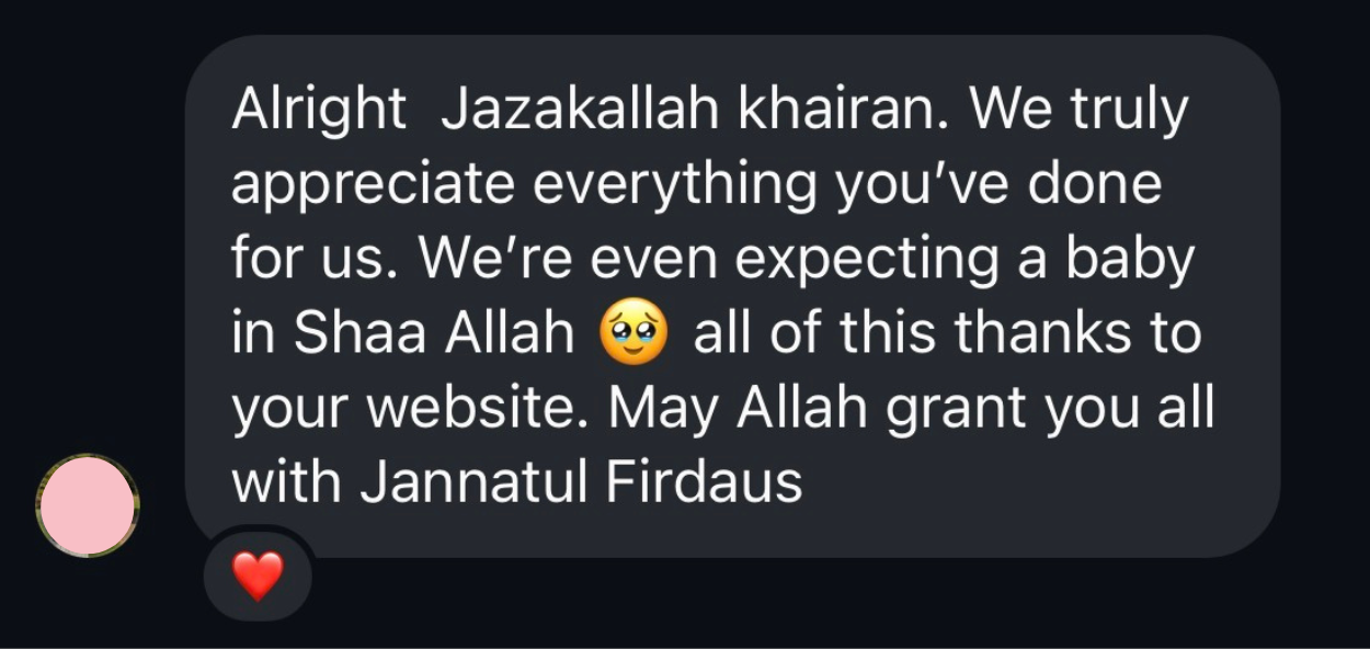 Reader testimonial